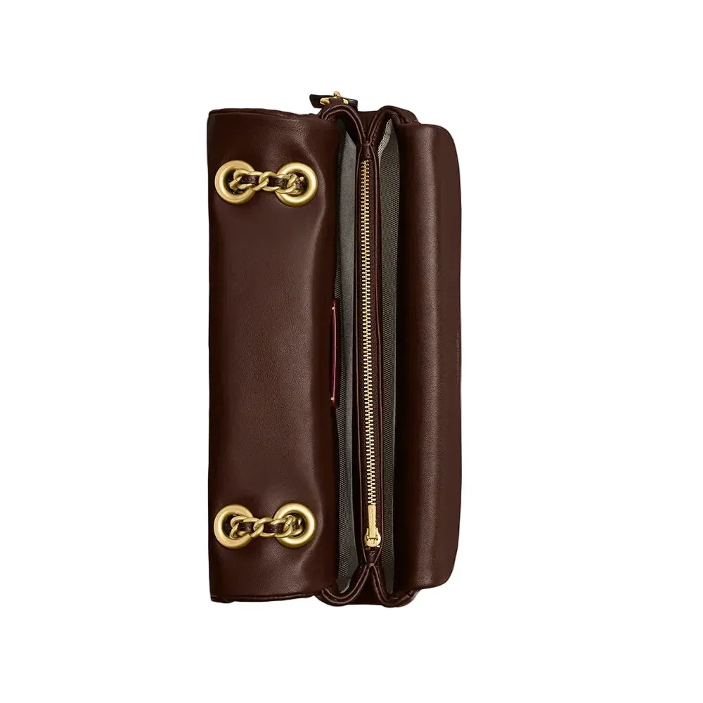 The Tabby Shoulder Bag 26 With Pillow Quilting- Brass/Maple