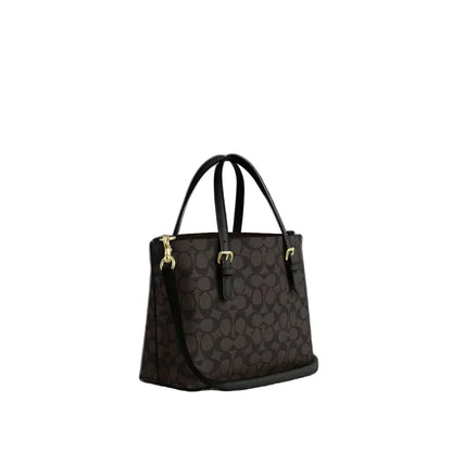 The Mollie Tote Bag 25 In Signature Canvas -  Walnut/Black