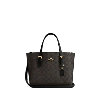 The Mollie Tote Bag 25 In Signature Canvas -  Walnut/Black