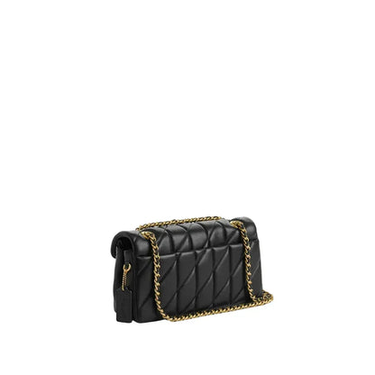 The Tabby Shoulder Bag 26 With Pillow Quilting - Brass/Black
