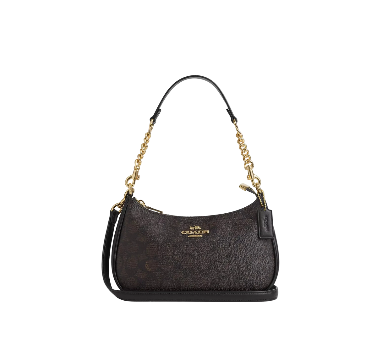 Teri Shoulder Bag In Signature Canvas  - Walnut